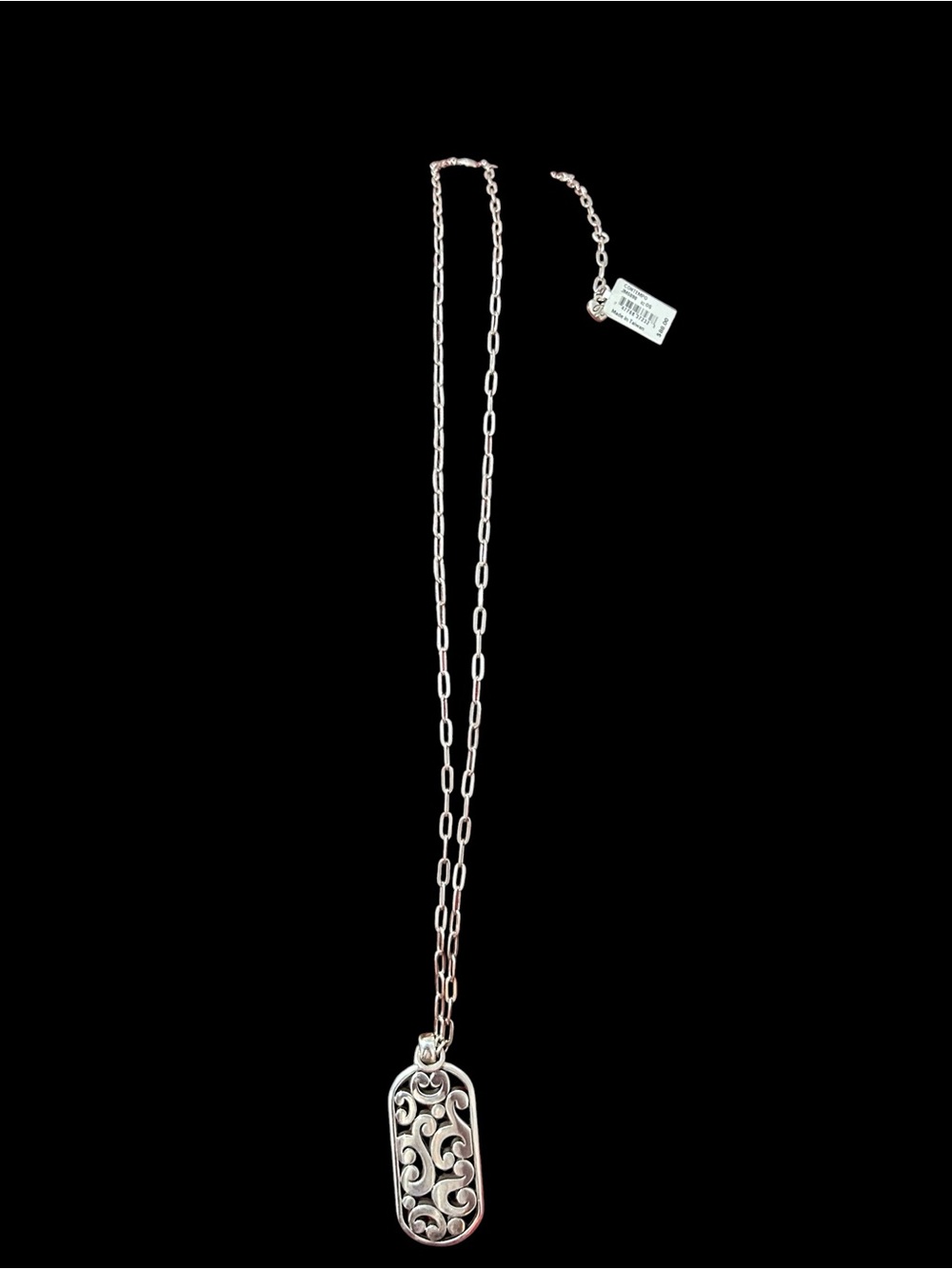 Brighton Silver Plated Swirl Pendant Necklace - NWT